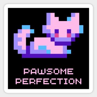 Pixel Feline Elegance | Cute Cat Magnet